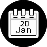 January 20 Vector Icon