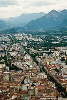 panorámico pasar por alto de grenoble ciudad foto