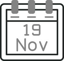 November 19 Vector Icon