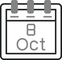 October 8 Vector Icon