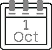 October 1 Vector Icon