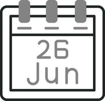 June 26 Vector Icon