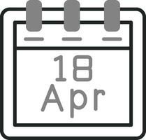 April 18 Vector Icon