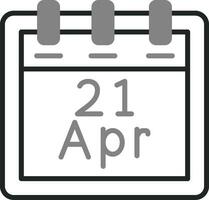 April  21 Vector Icon