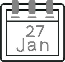 January 27 Vector Icon