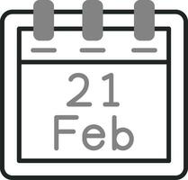 February 21 Vector Icon