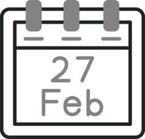 February 27 Vector Icon