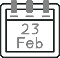 February 23 Vector Icon