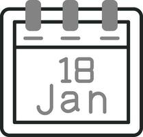 January 18 Vector Icon