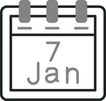 January 7 Vector Icon