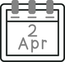 April 2 Vector Icon