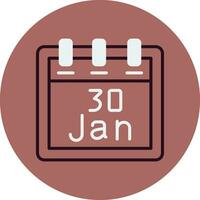 January 30 Vector Icon