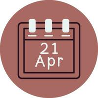 April  21 Vector Icon