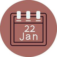 January 22 Vector Icon