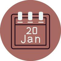 January 20 Vector Icon