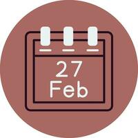 February 27 Vector Icon