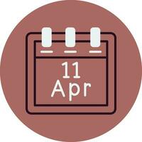 April 11 Vector Icon