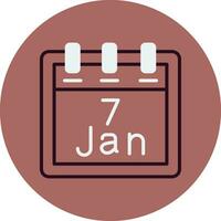 January 7 Vector Icon