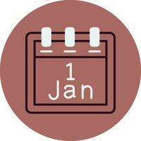 January 1 Vector Icon