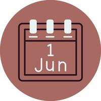 junio 1 vector icono