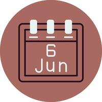 June 6 Vector Icon