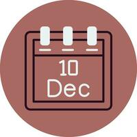 December 10 Vector Icon