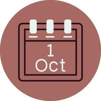 October 1 Vector Icon