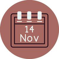 November 14 Vector Icon