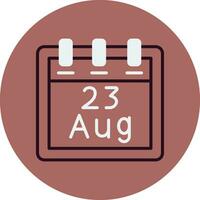 August 23 Vector Icon