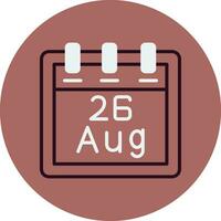 August 26 Vector Icon