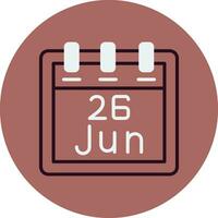 June 26 Vector Icon