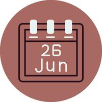 June 26 Vector Icon