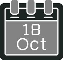 October 18 Vector Icon