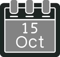 October 15 Vector Icon