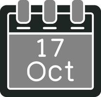 October 17 Vector Icon