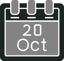 October 20 Vector Icon