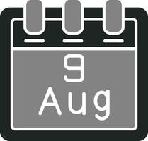 August 9 Vector Icon