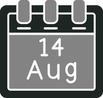 August 14 Vector Icon