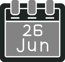 June 26 Vector Icon