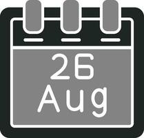 August 26 Vector Icon