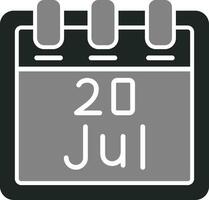 July 20 Vector Icon