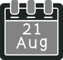 August 21 Vector Icon