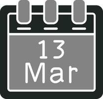 March 13 Vector Icon