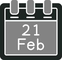 February 21 Vector Icon