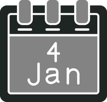 January 4 Vector Icon