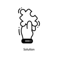 Solution doodle Icon Design illustration. Startup Symbol on White background EPS 10 File vector