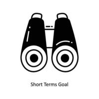 Short Terms Goal doodle Icon Design illustration. Startup Symbol on White background EPS 10 File vector