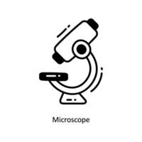 microscopio garabatear icono diseño ilustración. puesta en marcha símbolo en blanco antecedentes eps 10 archivo vector