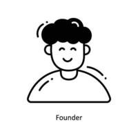 Founder doodle Icon Design illustration. Startup Symbol on White background EPS 10 File vector