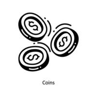 Coins doodle Icon Design illustration. Startup Symbol on White background EPS 10 File vector